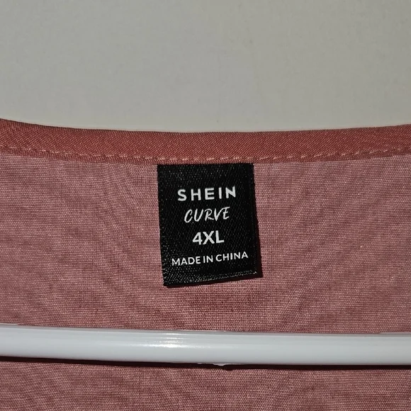 SHEIN Pink and White Wrap Tie Front Maxi Dress - Picture 2 of 8